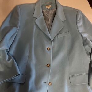 LL Bean Women's Wool Blend Coat Size 24W Blue